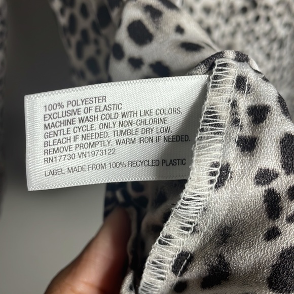 A NEW DAY Tie Front Blouse | Black Leopard Print | Large - Picture 8 of 13